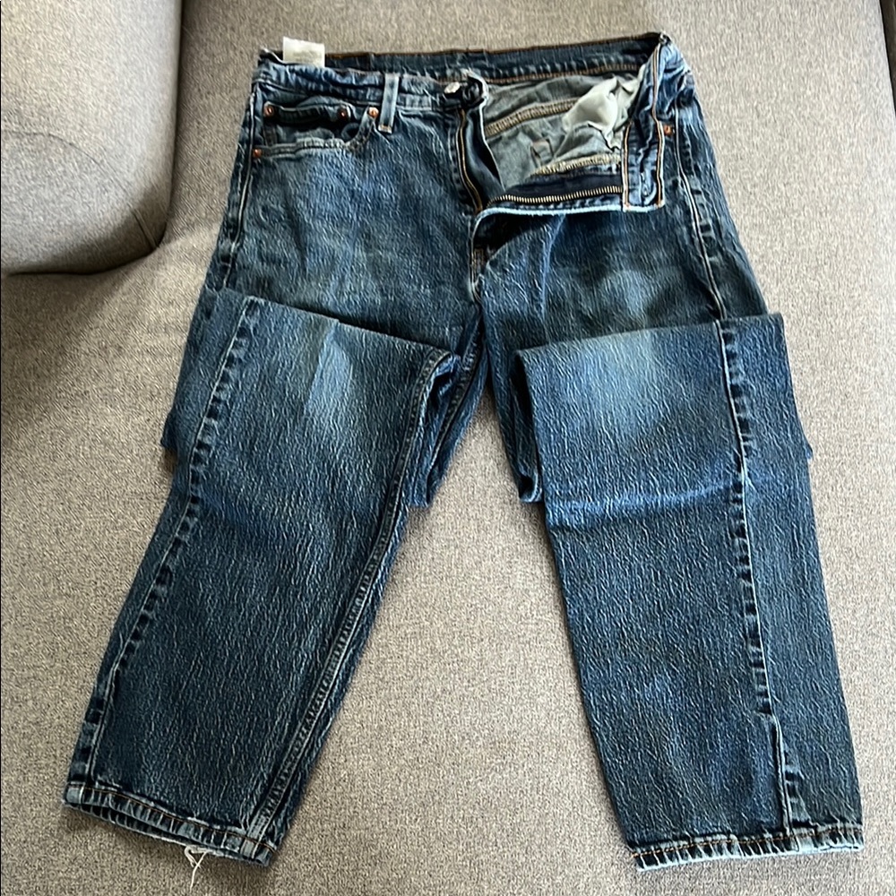 Levi's Blue Straight Jeans 505 Regular Fit W33 L34